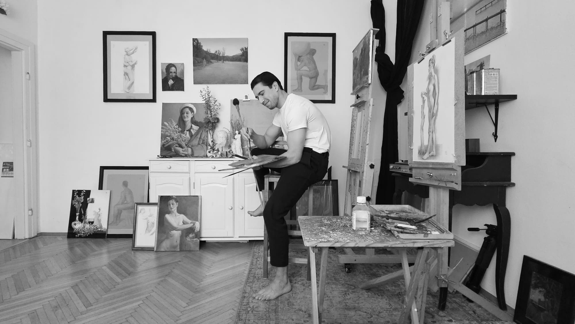 Richard Hofbauer in his studio